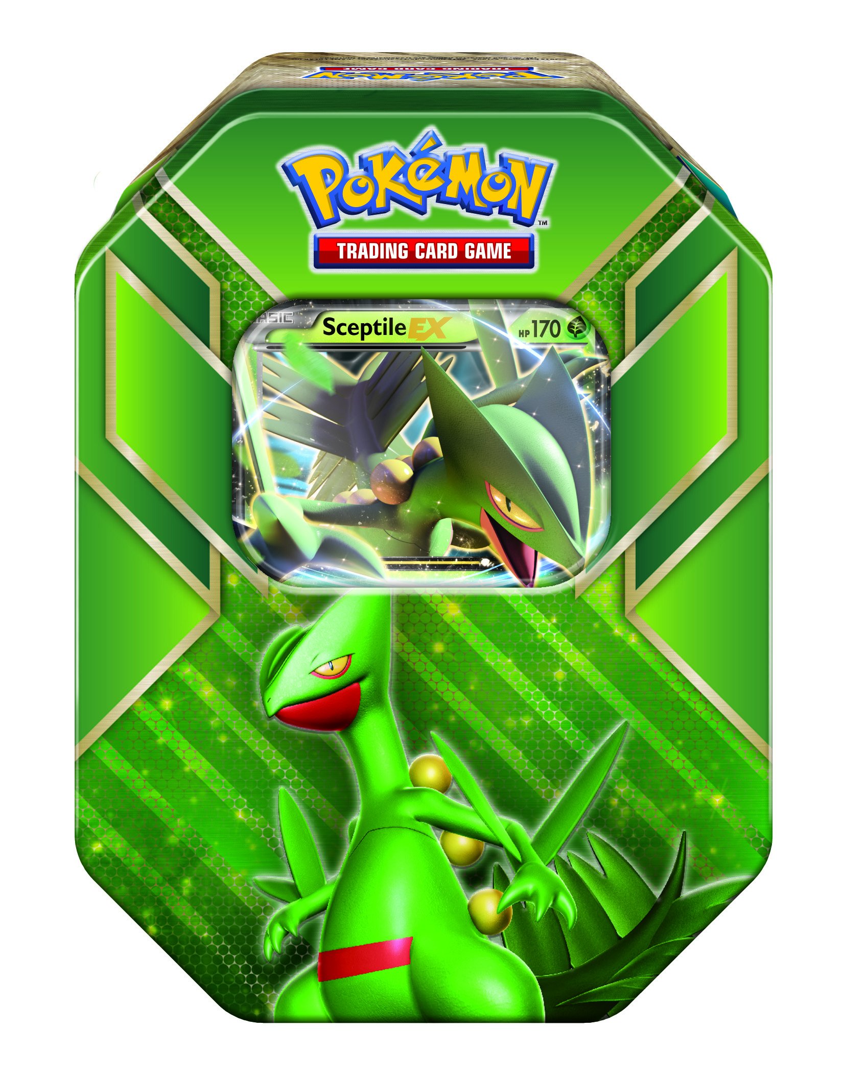 Sceptile Hoenn Power Tin - Pokemon Trading Card Game (TCG) Collectible Card Box for Battles & Trading | Perfect for Pokemon Fans & Card Game Enthusiasts