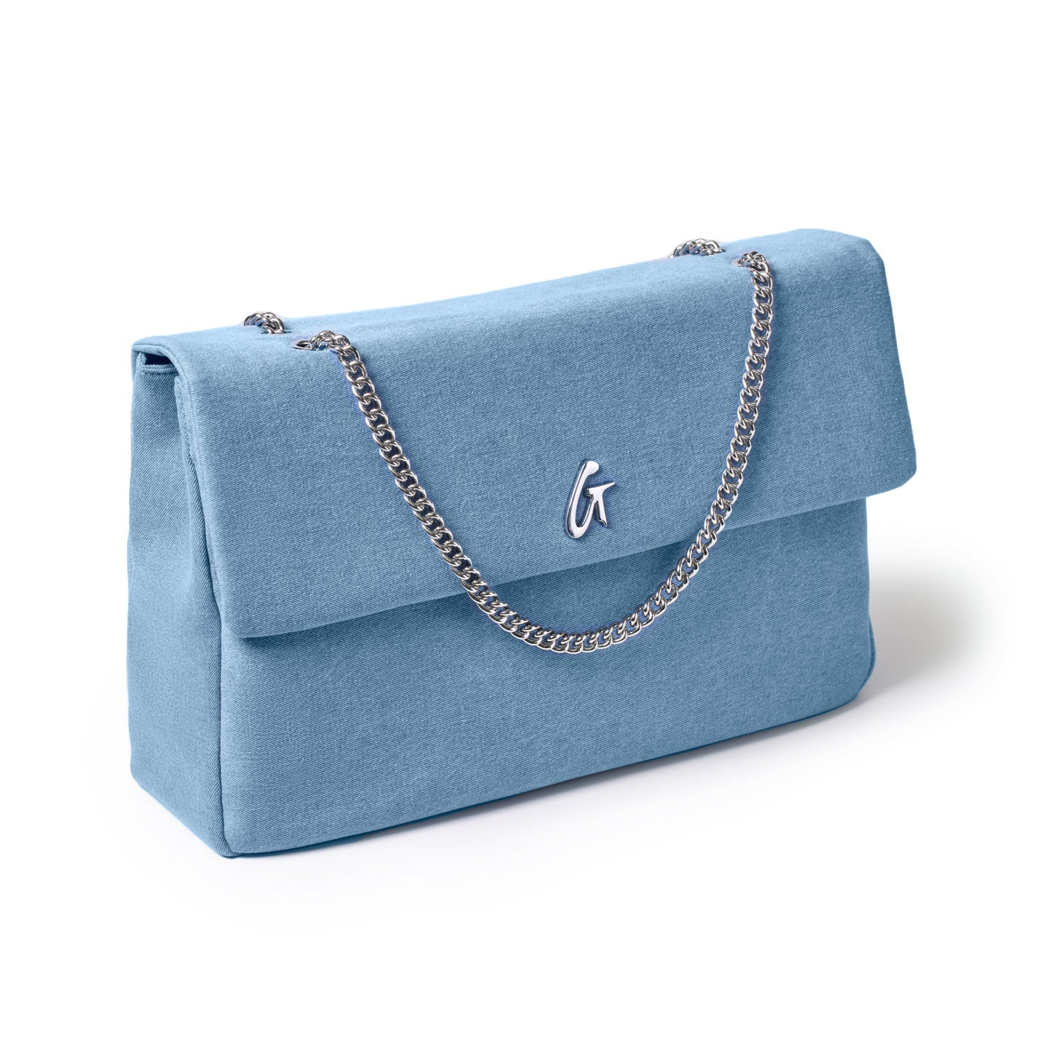 XL Denim Silver Flap Bag - Stylish & Spacious Crossbody Purse for Women | Perfect for Work, Travel & Everyday Use