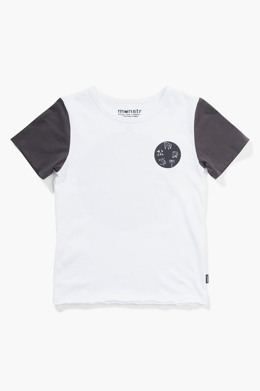 Boys Halloween T-Shirt - Munster Kids Creepy White Graphic Tee for Costume Parties & Spooky Fun