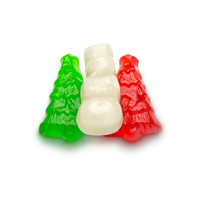 Christmas Gummi Candy - Festive Snowmen & Trees Gummy Treats for Holiday Parties, Stocking Stuffers & Sweet Snacks