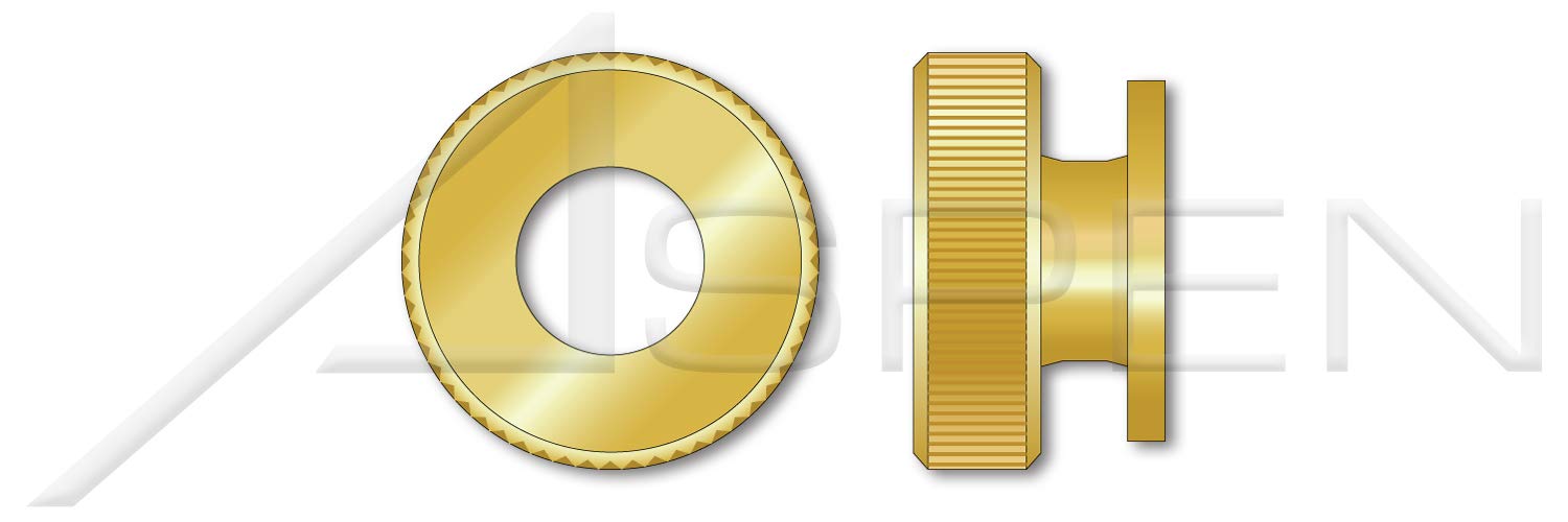 250 Pcs #10-24 Brass Thumb Nuts with Knurled Head & Shoulder - Perfect for DIY Projects, Machinery Assembly, and Electrical Equipment Fastening