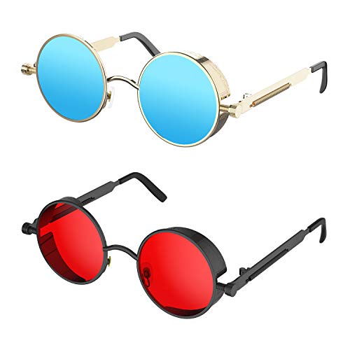 Gold Blue & Black Red
