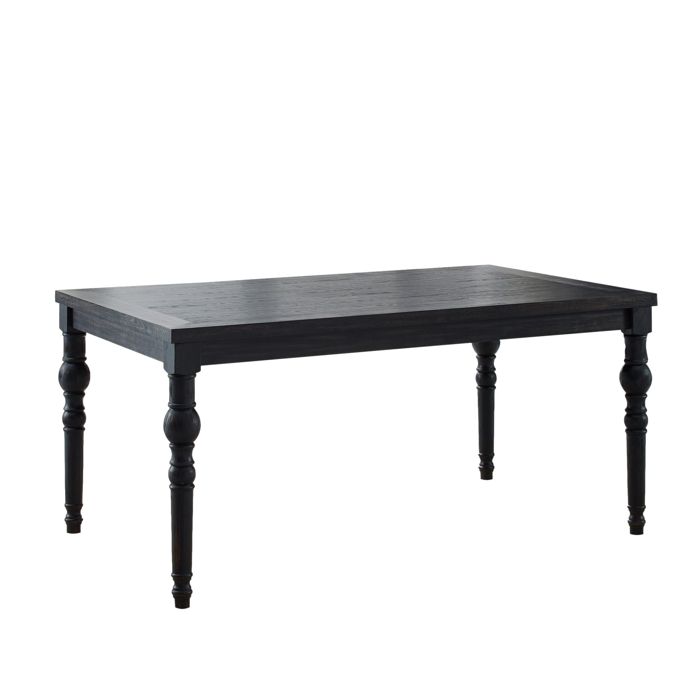 Roundhill Furniture Leviton Urban Style Dining Table - Modern Black Wooden Table for Kitchen, Dining Room & Small Spaces | Perfect for Family Meals & Entertaining Guests