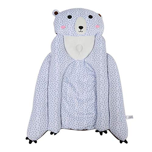 Breathable Baby Seat Pad Cushion for Stroller & Car Seat - Soft Infant Support Cushion with Blue Bear Design - Perfect for Travel, Shopping & Daily Outings