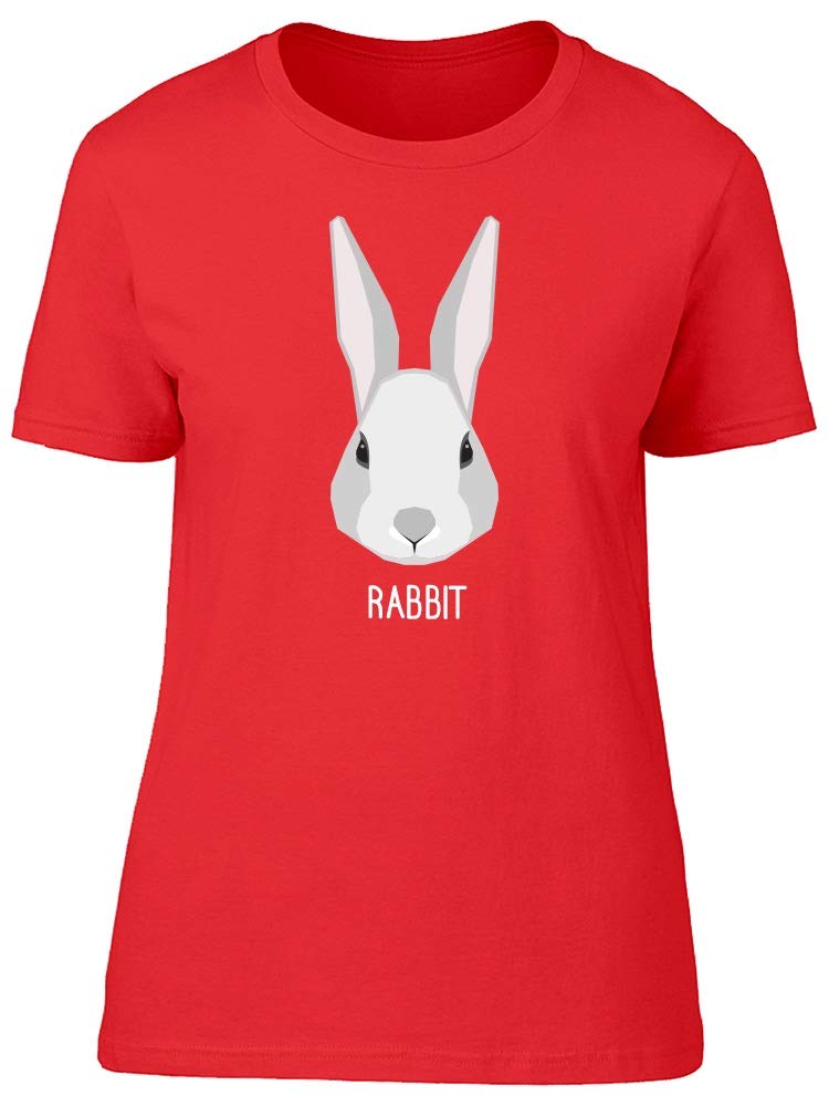 Geometric Rabbit Head T-Shirt for Women - Stylish Red Graphic Tee for Casual Wear, Street Fashion & Everyday Outfits