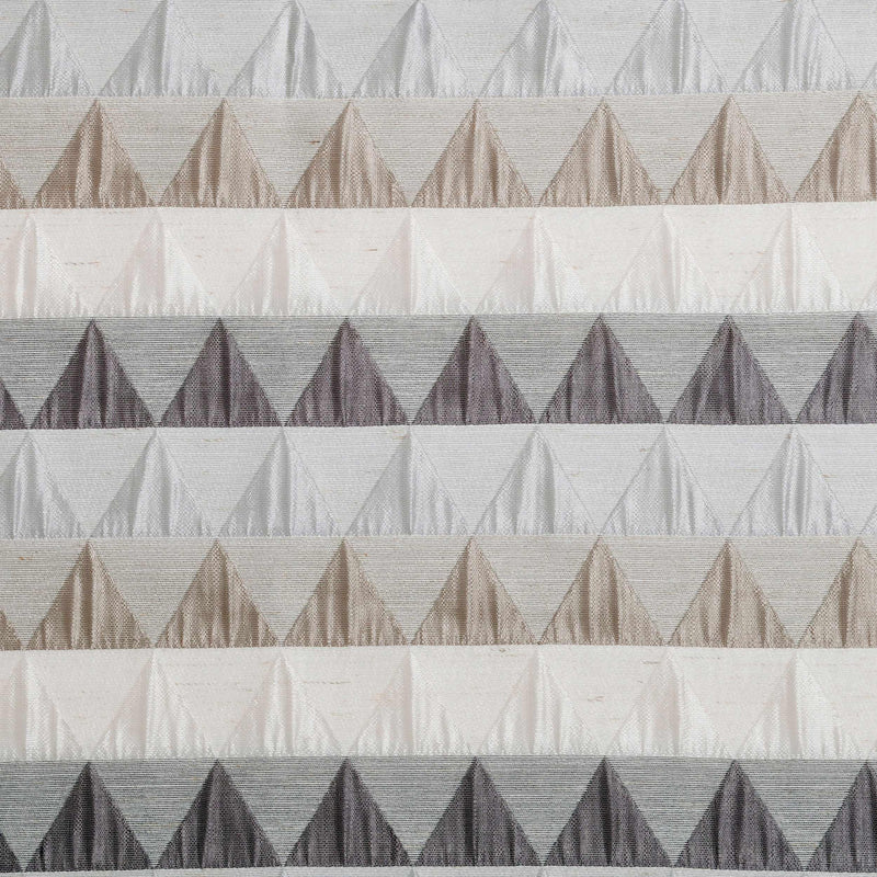 Scalene Semi-Sheer Jacquard Grommet Curtain Panel Set - Elegant Window Treatment for Living Room & Bedroom Decor