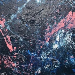 Blue Shine 100x100cm Modern Abstract Canvas Wall Art Painting - Handmade Home Decor for Living Room, Bedroom & Office