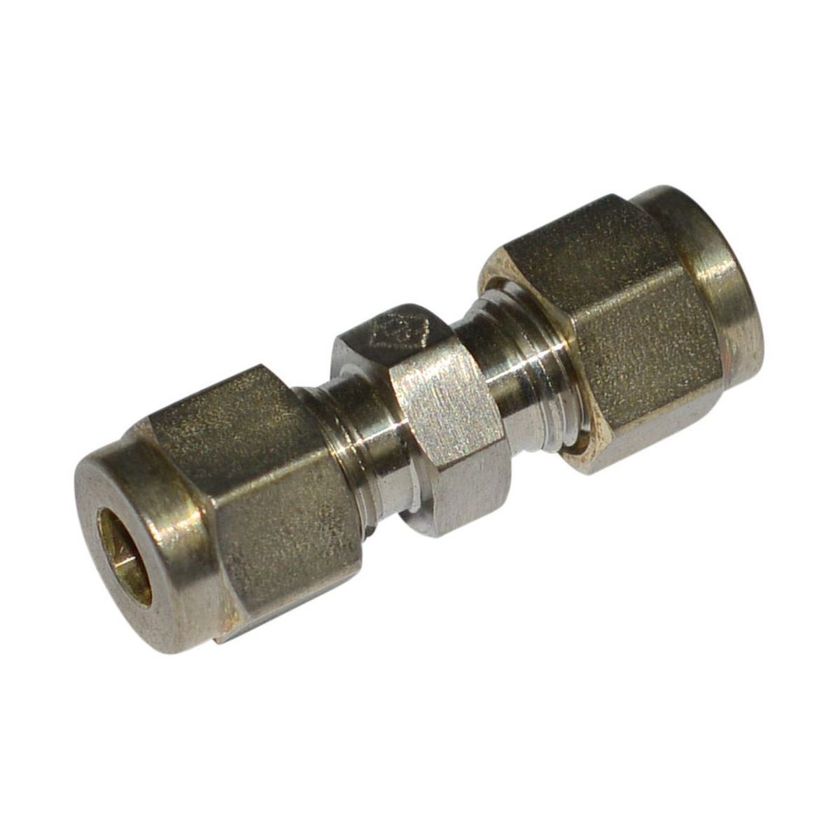 Stainless Steel Straight Union Single Ferrule Fitting - Fig. SSU Instrumentation Connector for Hydraulic, Pneumatic & Plumbing Systems