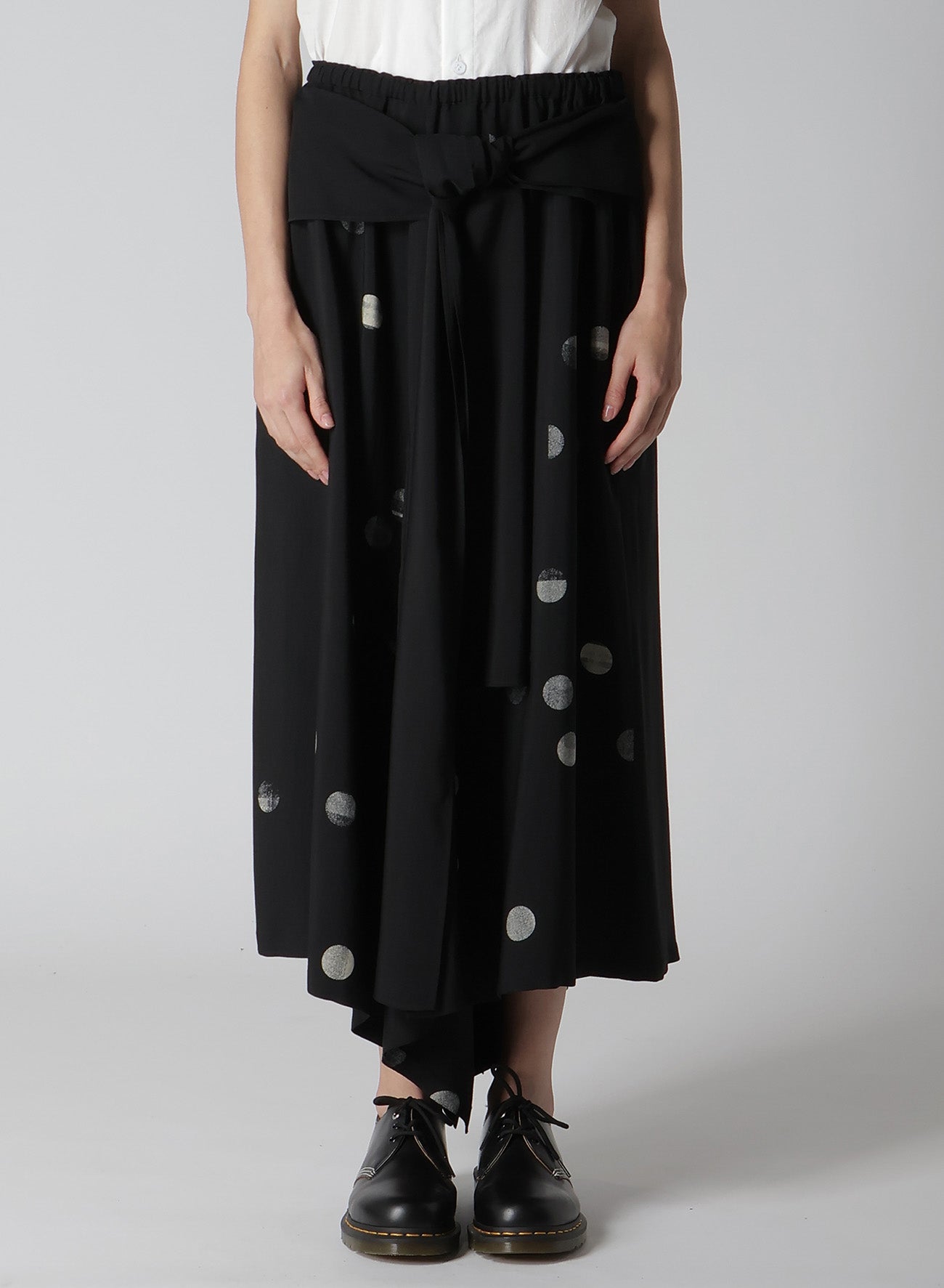 CU/RY Gabardine Dot Front Tied Pants - Stylish Women's Trousers for Office, Casual Wear & Travel