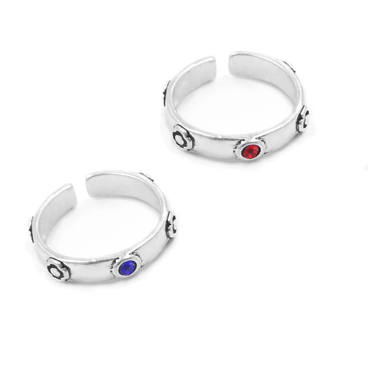 Ealipoi Howl's Moving Castle Sophie Cosplay Rings - Anime Jewelry, Red & Blue Alloy Adjustable Rings for Women & Men - Perfect for Halloween, Cosplay, and Anime Conventions