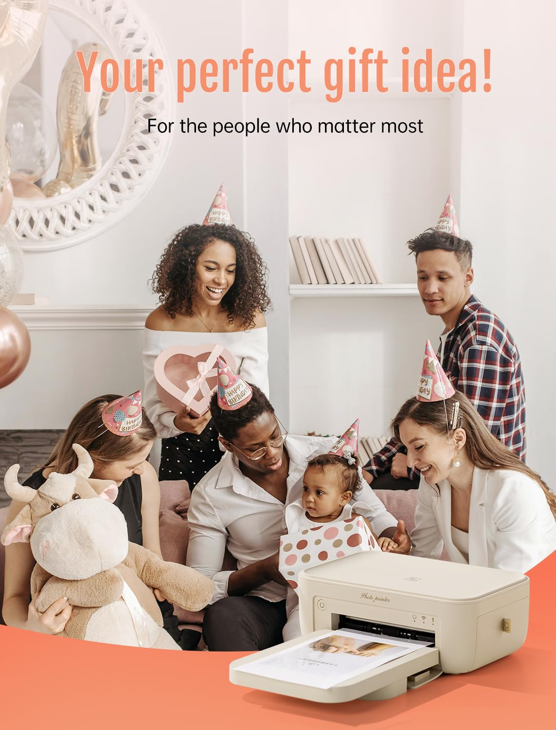 HPRT 4x6 Wireless Photo Printer with 20 Sheets & 1 Ribbon - Wi-Fi Instant Picture Printer for iPhone, Android Smartphones | Thermal Dye-Sublimation Technology | AR Video Printing | Portable Home Photo Printer for Parties, Travel & Scrapbooking