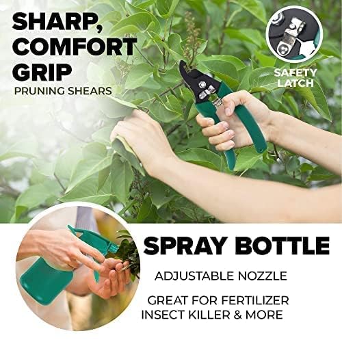 Premium Stainless Steel Gardening Tools Set for Women - 5-Piece Kit with Shovel, Trowel, Fork, Rake & Gloves | Ergonomic Garden Tools for Planting, Weeding & Landscaping | Ideal Gift for Female Gardeners