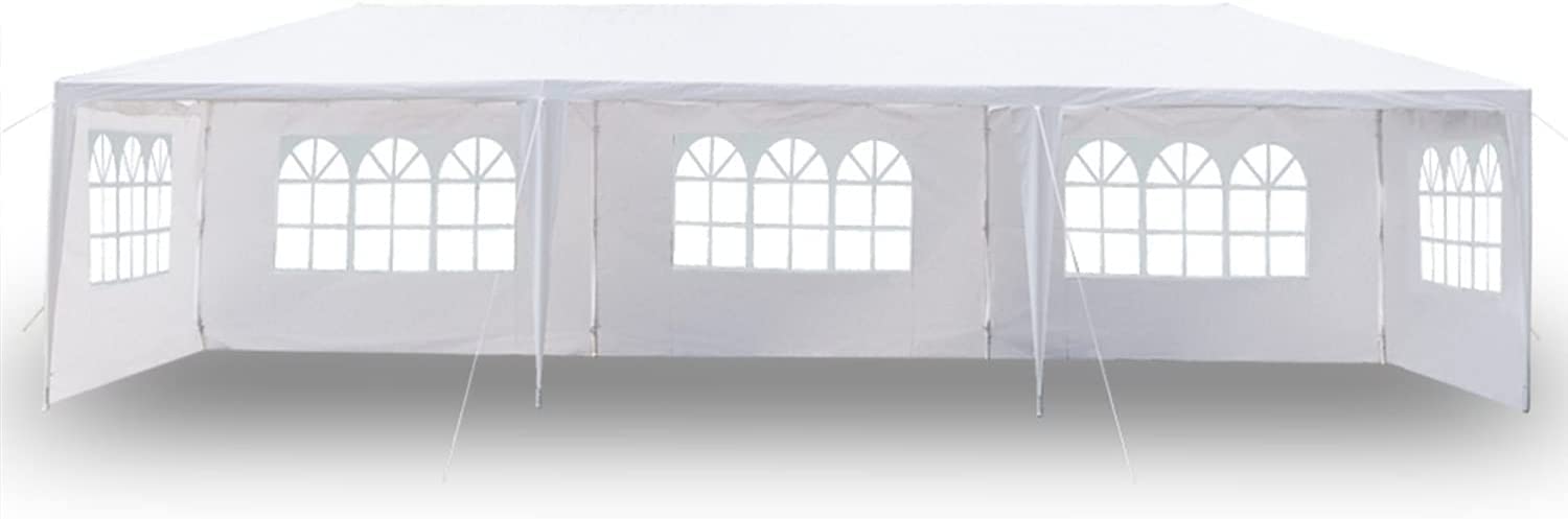 10x30 Heavy Duty Waterproof Canopy Tent - Outdoor Inflatable Party Tent for Weddings, Events & Backyard Gatherings - White Patio Gazebo with 6 Removable Sidewalls (D0056C0077) | Perfect for Garden Parties, Camping, Festivals & Outdoor Markets