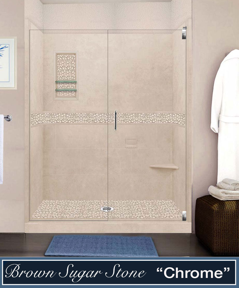 Stone Threshold & Casings for Shower Door - Easy Remodel Kit | Durable Bathroom Upgrade for Modern Homes