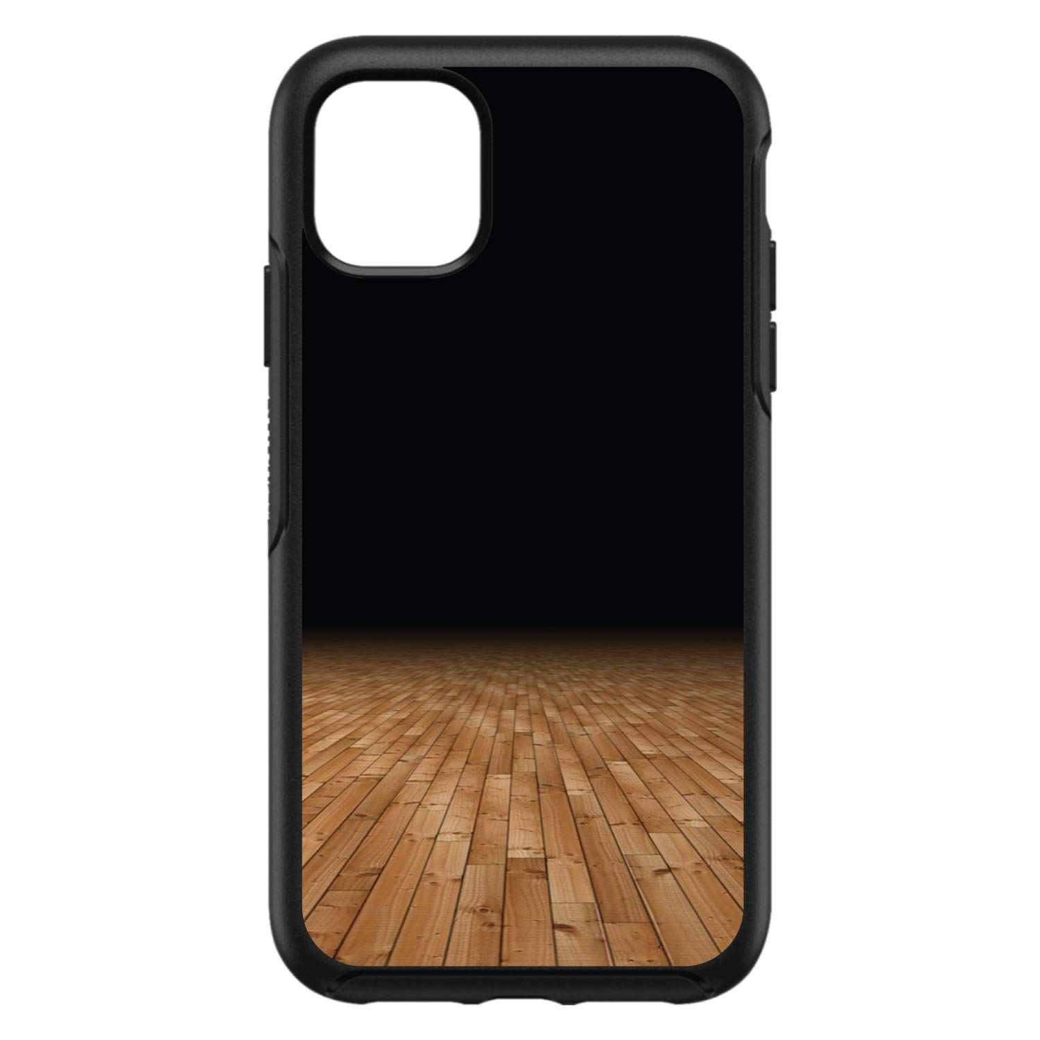 Custom iPhone 11 OtterBox Symmetry Skin - Basketball Court Design for Sports Fans