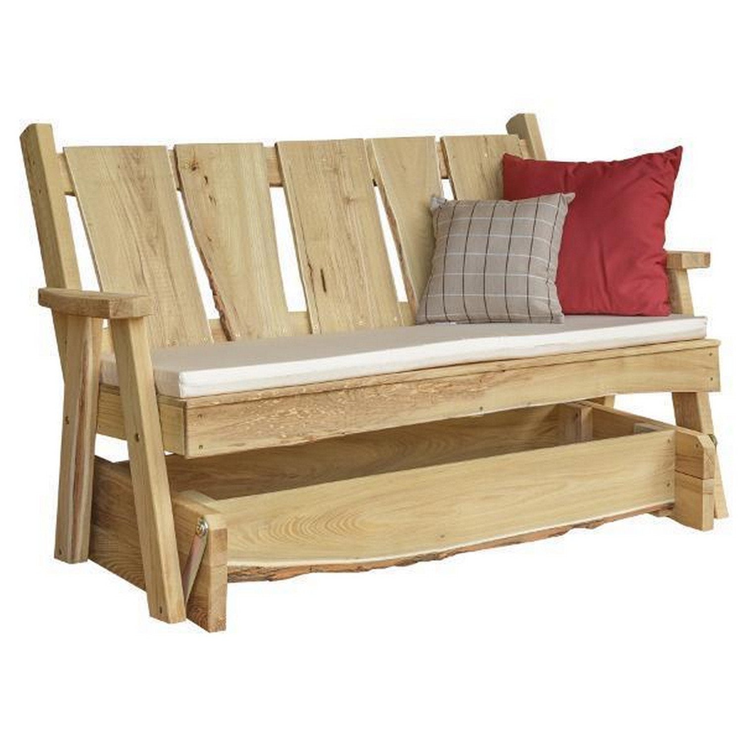 Timberland Garden Bench by A&L Furniture - Outdoor Wooden Bench for Patio, Garden, and Backyard - Durable & Weather-Resistant for Year-Round Use