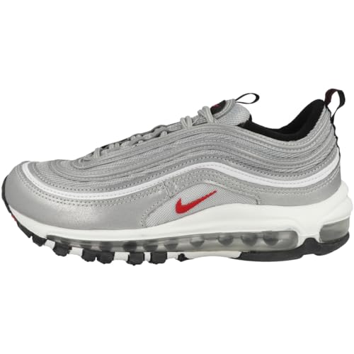 Metallic Silver Varsity Red White Black