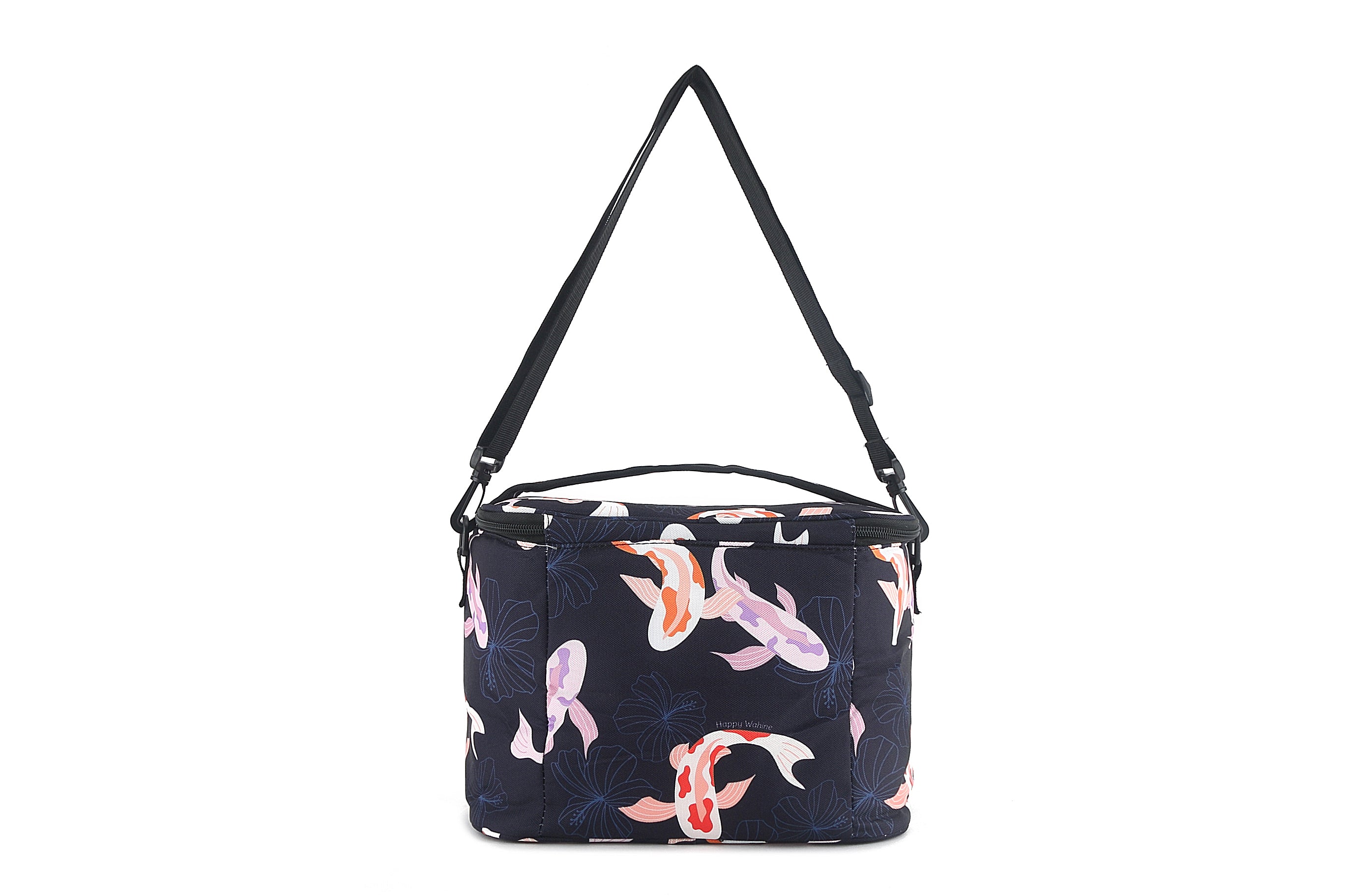 Premium Insulated Cooler Tote Bag - Medium Size, Stylish Koi Navy Design - Perfect for Beach Picnics, Camping Trips & Outdoor Adventures