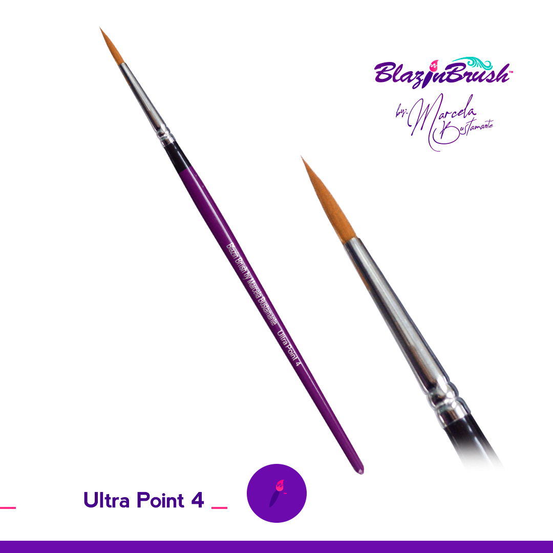 Blazin Brush Ultra Point 4 - Professional Hair Styling Brush for Smoothing & Detangling - Perfect for Salons, Home Use & Travel