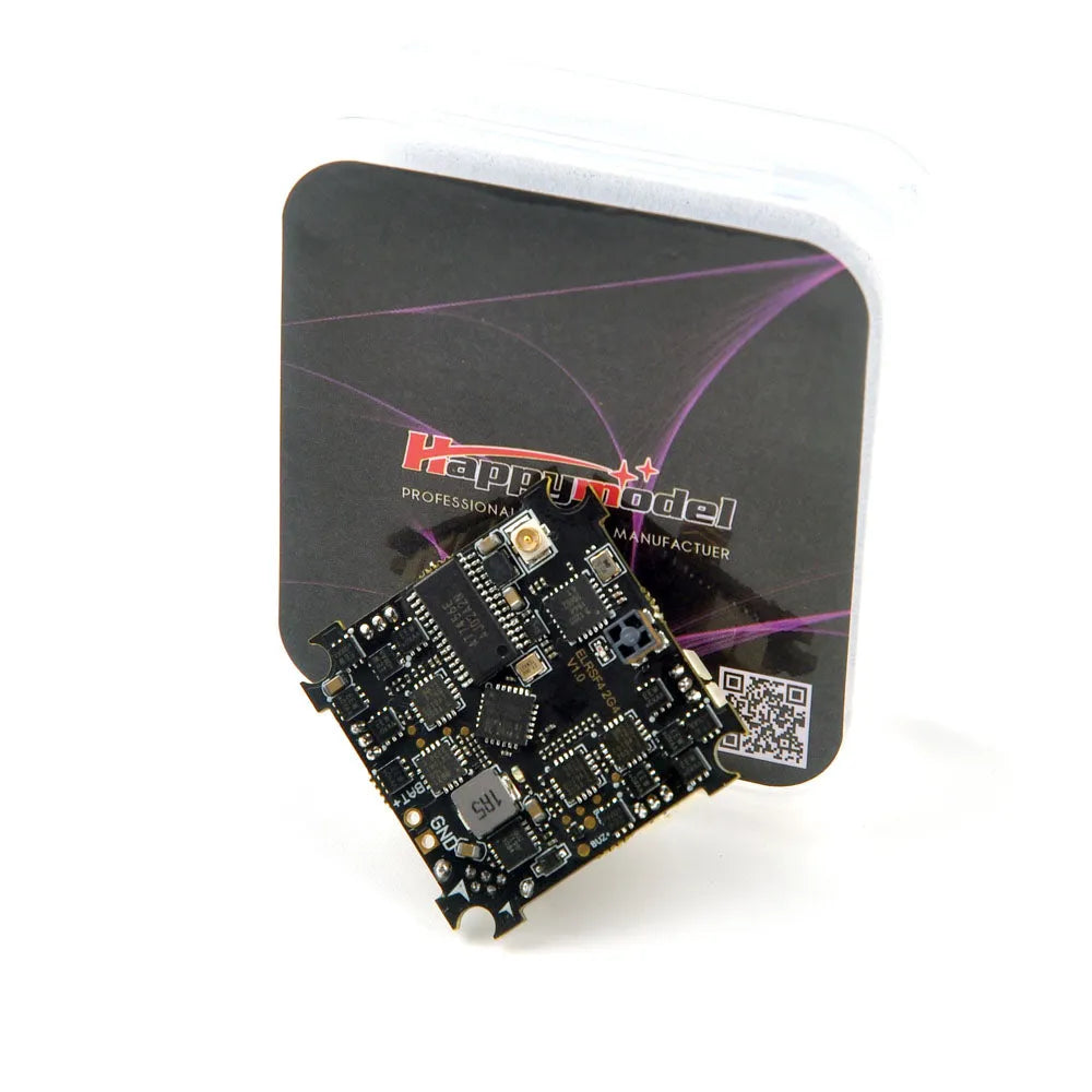HappyModel ELRS F4 2.4GHz Flight Controller with Built-in SPI Receiver - 5-in-1 AIO for FPV Drones | Perfect for Racing, Freestyle & Long-Range Flying