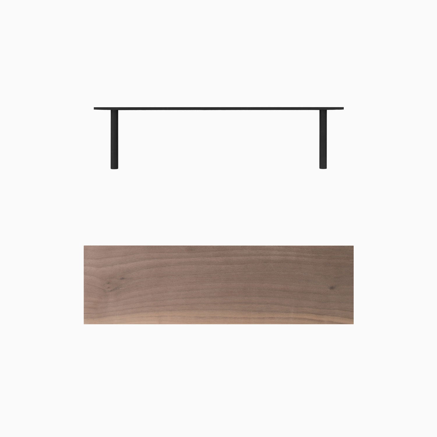 Handcrafted Aksel Unfinished Walnut Floating Shelf - Rustic Wood Wall Shelves for Home Decor, Kitchen, Bathroom & Office Organization