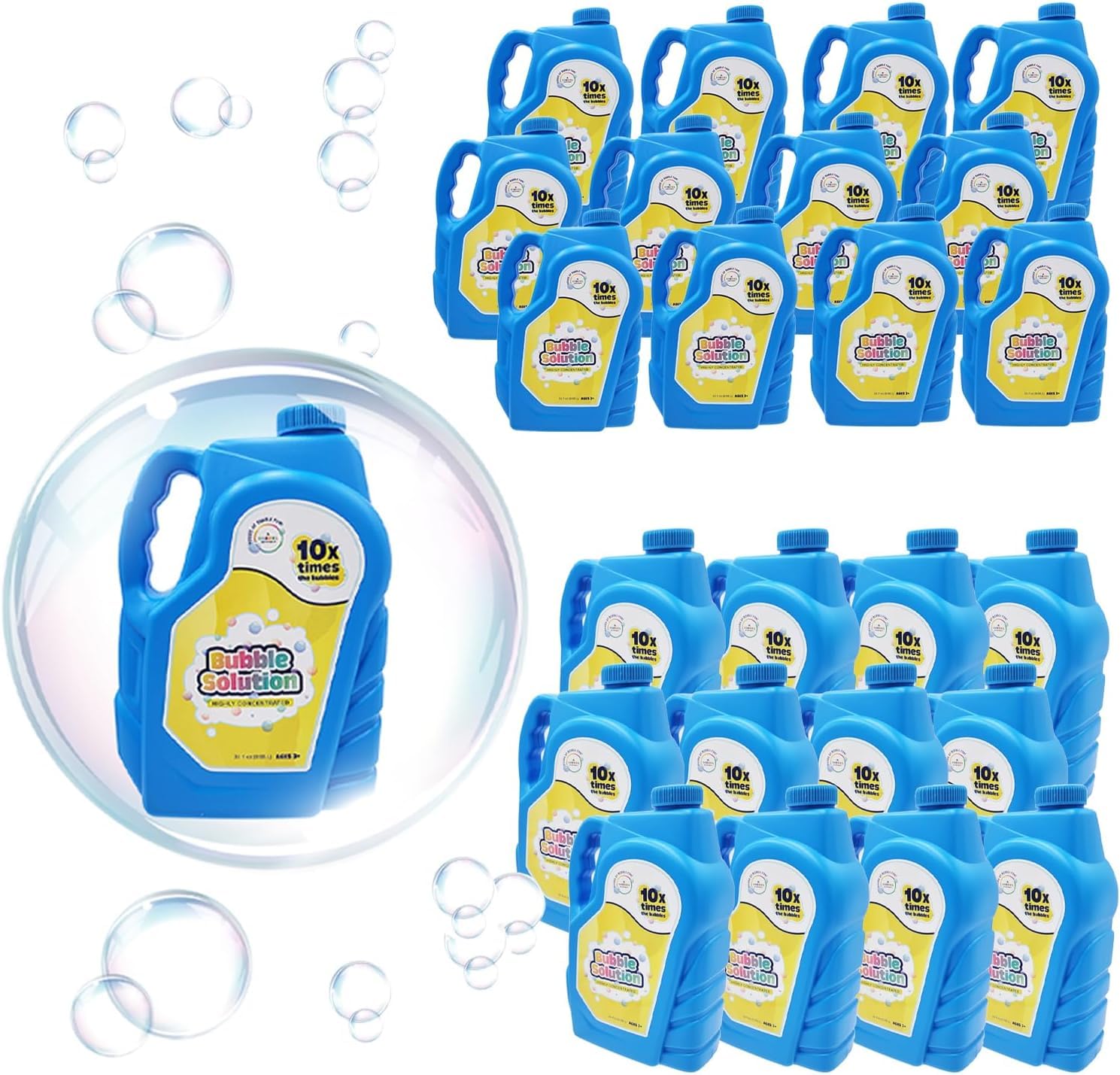 32 oz Concentrated Bubble Solution Refill - Makes 2.5 Gallons | Non-Toxic Bubble Liquid for Bubble Machines, Giant Bubble Wands, Bubble Guns & Blowers | Perfect for Kids Parties, Outdoor Play & Backyard Fun