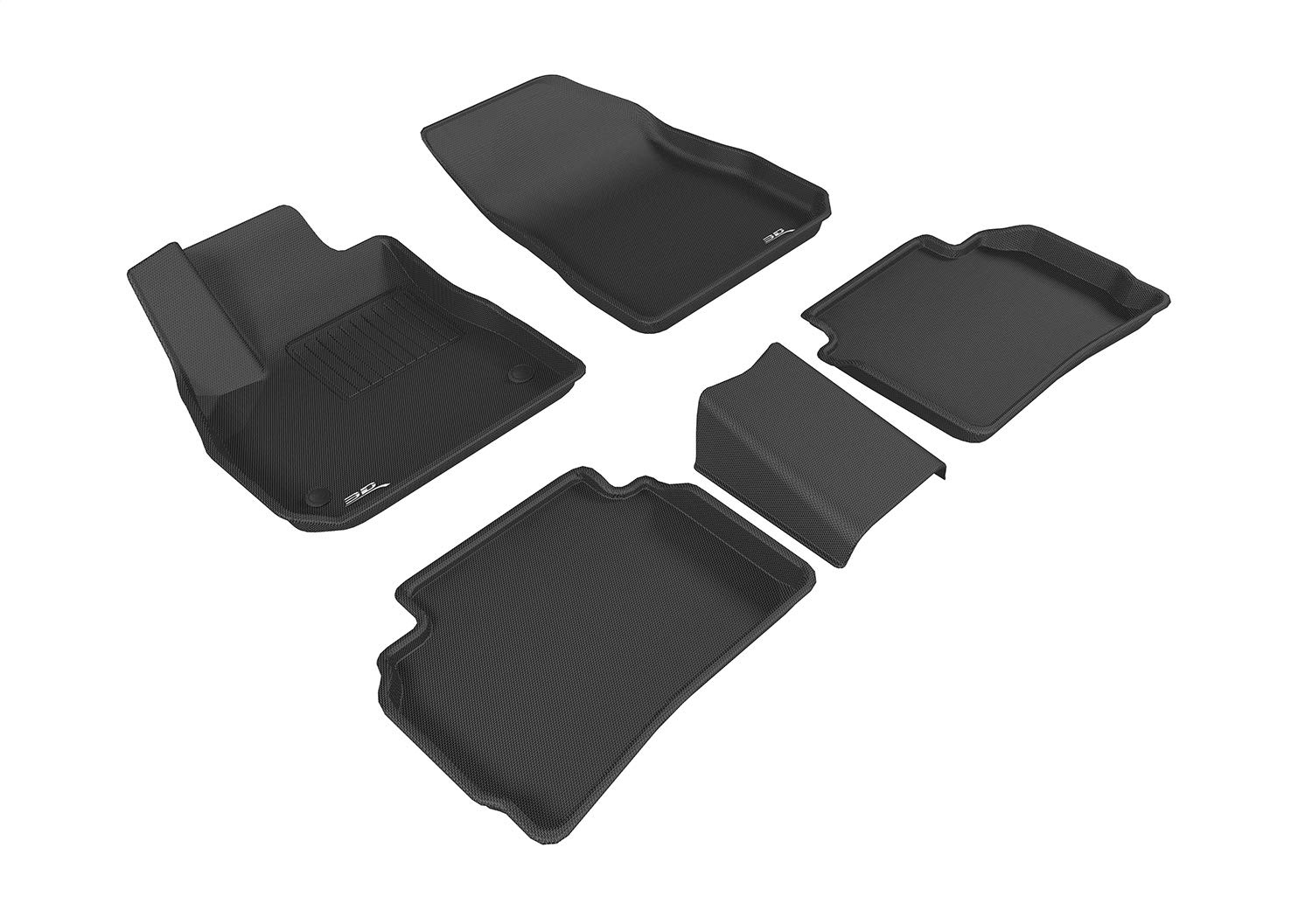 3D MAXpider Kagu Series All-Weather Custom Fit Floor Mats for 2016-2021 Chevrolet Malibu (1st & 2nd Row, Black) - Durable Car Floor Liners Perfect for Rain, Snow & Mud Protection | Ideal for Daily Commute, Road Trips & Family Adventures