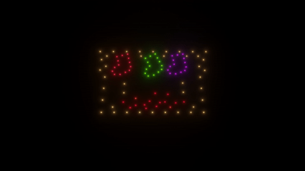 Realistic Crackling Fireplace Animation with 100 Drones - Perfect for Holiday Decorations, Winter Ambiance & Cozy Home Atmosphere