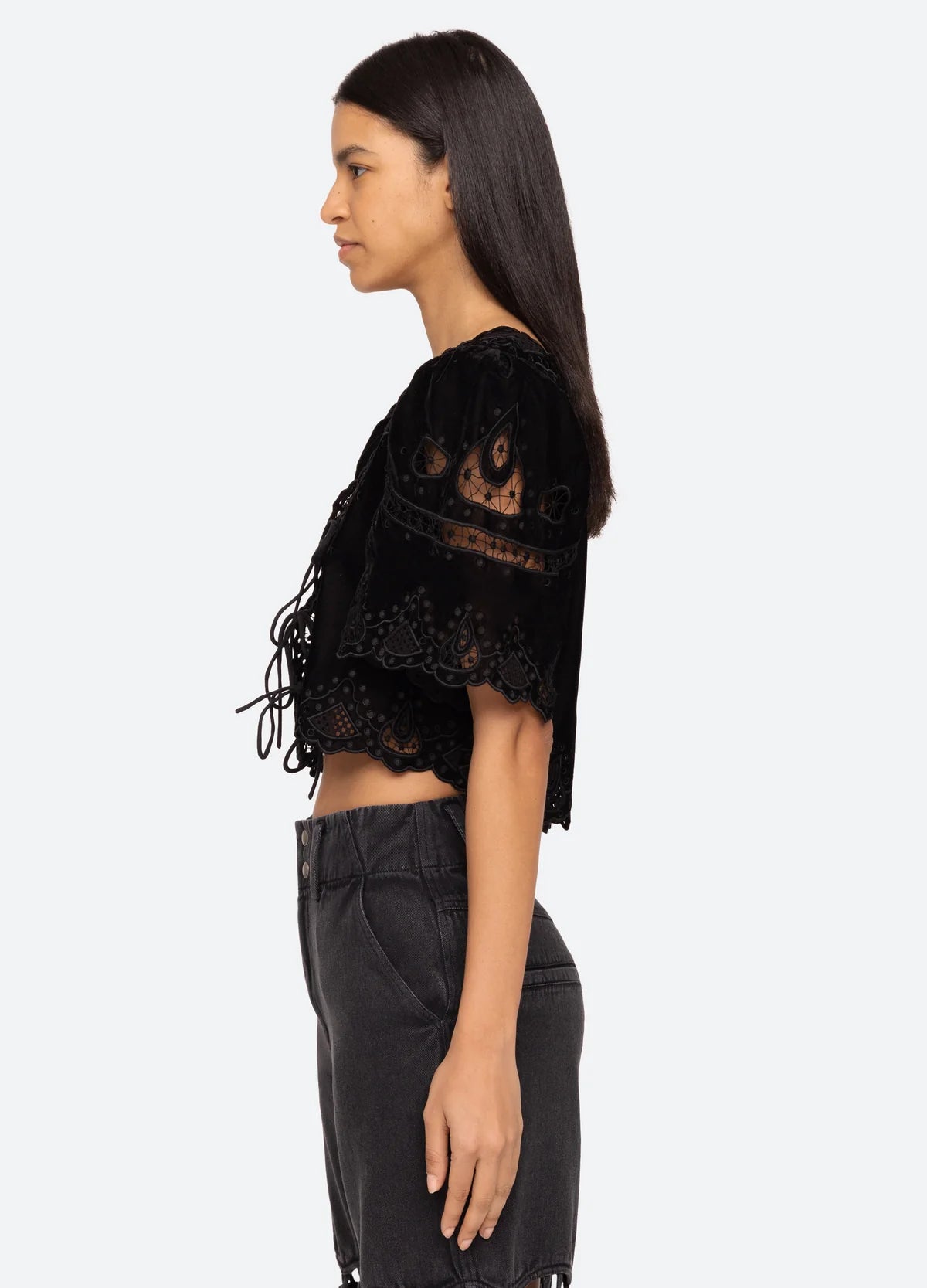 Eliana Tie Top Black - Stylish Women's Blouse for Casual & Office Wear