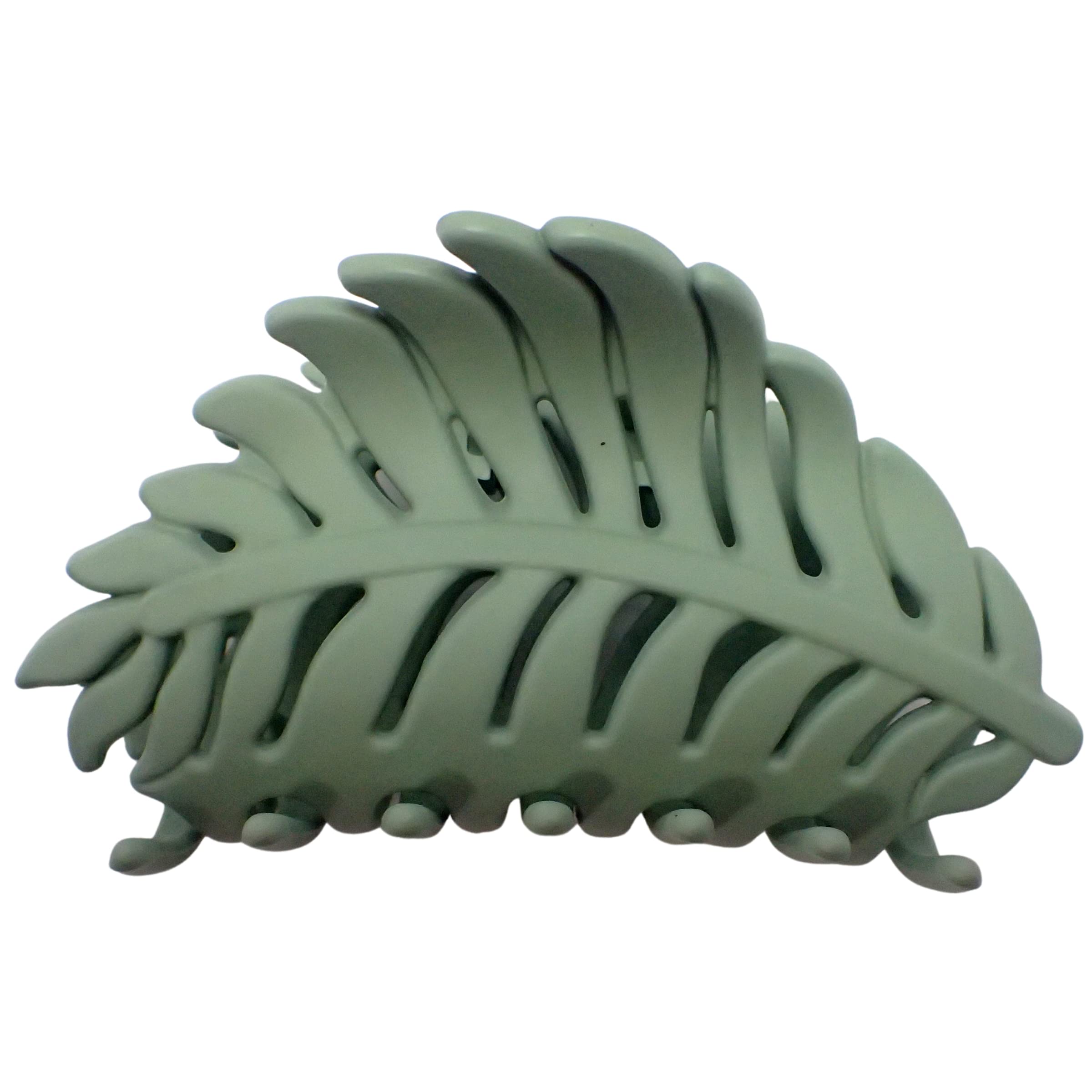 Topkids Leaf Hair Claw Clips for Women & Girls - Large Sage Hair Accessories for Styling, Ponytails & Updos - Fashion Hair Clips for Everyday, Work & Special Occasions