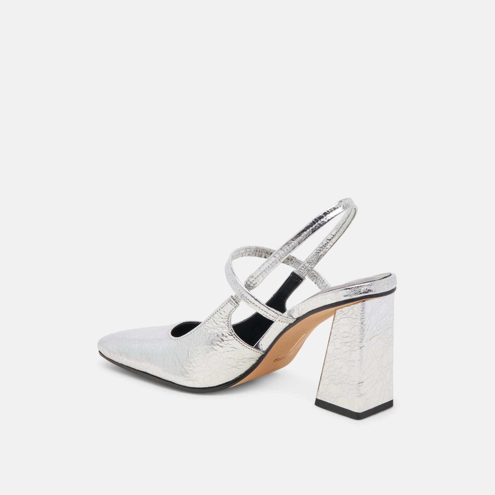 SOYER Women's Silver Distressed Leather Heels - Stylish High Heels for Parties, Weddings & Evening Events