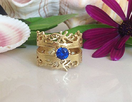 Navy Blue Sapphire Ring - 14K Gold Gemstone Ring for Women - September Birthstone Jewelry - Delicate Prong Set Engagement Ring - Perfect for Weddings, Anniversaries & Gifts