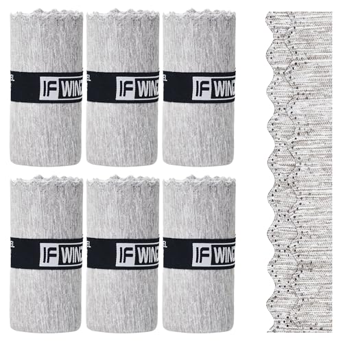 Grey ( 6 Pack ) - Lace Edge