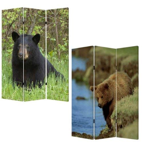 Screen Gems Bear Room Divider - Decorative Folding Partition for Nursery, Kids Room & Play Area - Perfect for Privacy & Space Separation