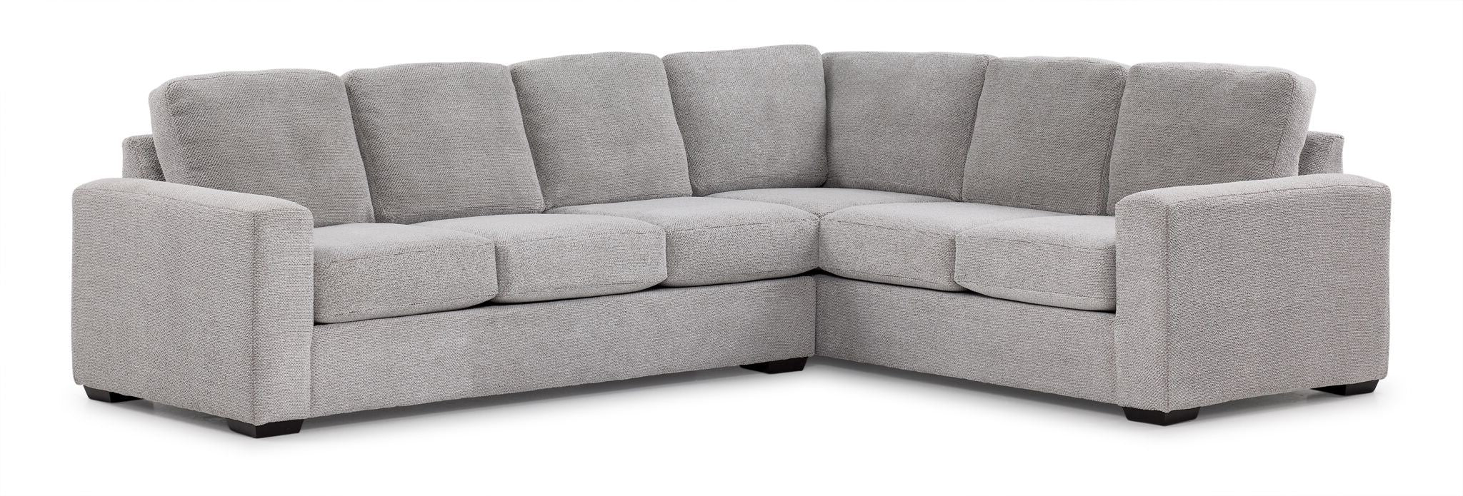 Celeste 2-Piece Left Facing Sectional Sofa Set in Snoopy Grey - Modern L-Shaped Couch for Living Room, Family Room & Home Theater Comfort