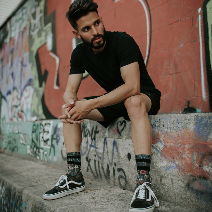American Socks Signature Aloha Mid High Crew Socks - Comfortable & Breathable for Casual Wear, Sports & Outdoor Activities