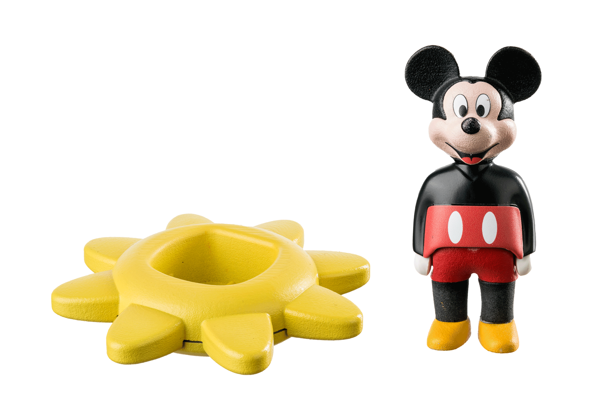 1.2.3. & Disney: Mickey's Spinning Sun Baby Rattle Toy - Musical Teether for Infants 0-12 Months - Perfect for Nursery, Stroller & Playtime