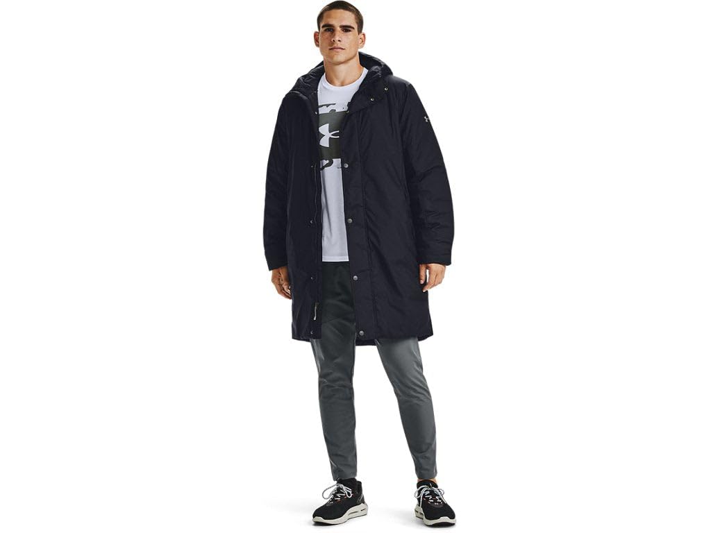 Under Armour Men's Armour Insulated Bench Coat - Winter Jacket for Men, Waterproof & Windproof, Black | Perfect for Outdoor Activities, Hiking & Cold Weather