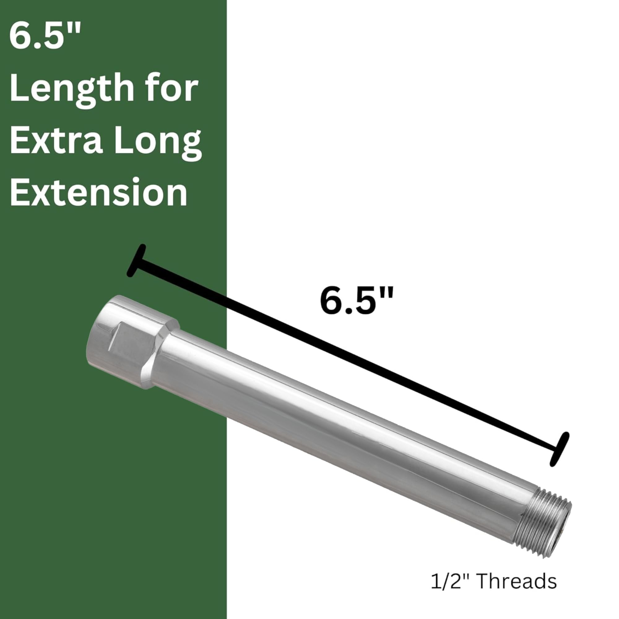 High Sierra Showerheads® E-Z REACH Solid Metal Shower Arm Extension - Adjustable Shower Head Extender for Lowering Existing Shower Heads & Handheld Units - Durable Matte Black Finish - Perfect for Tall Users, Elderly & Accessibility Needs