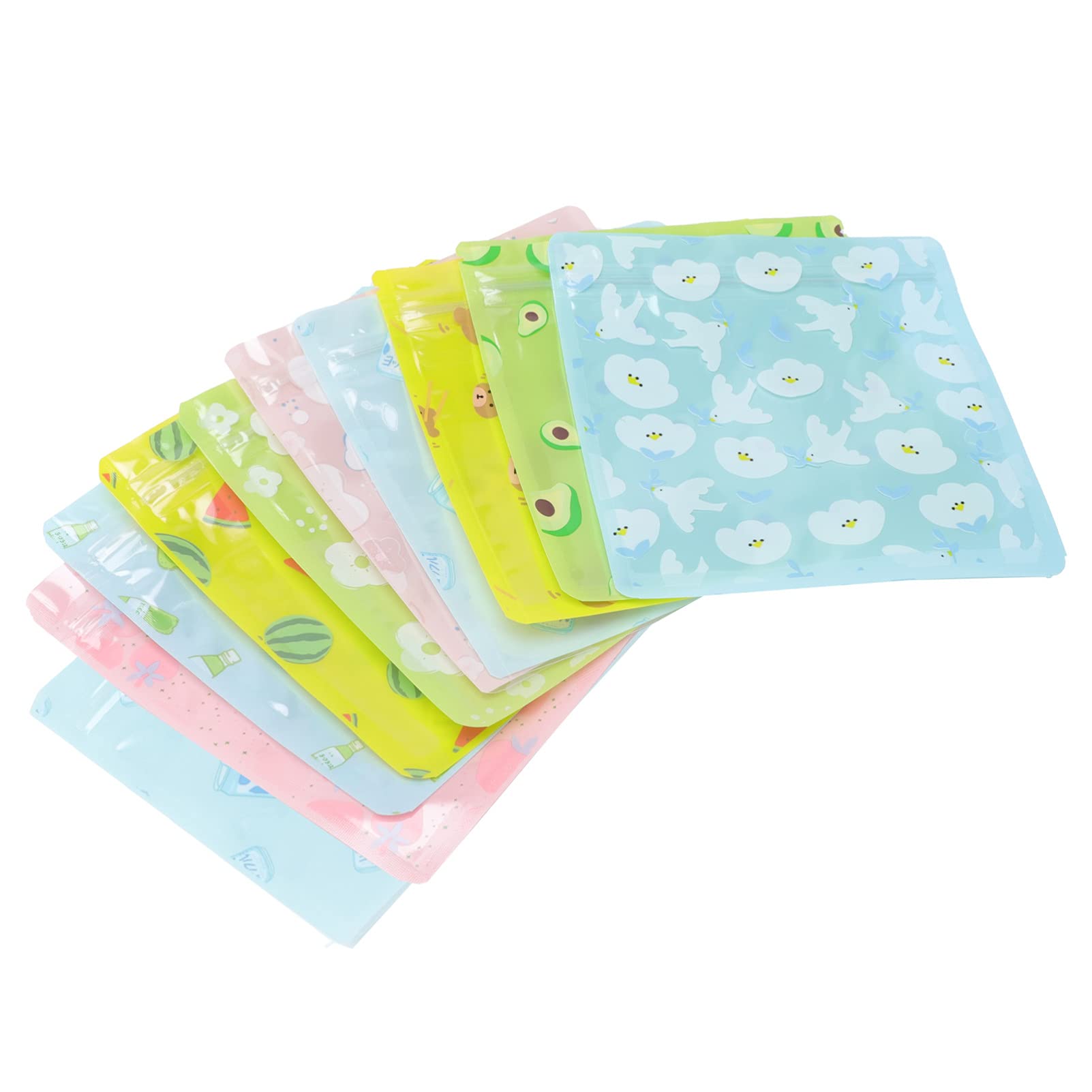Jojofuny 10PCS Self-Adhesive Candy Bags - Resealable Cookie & Snack Bags for Party Favors, Jewelry, Nuts, Gift Packaging - Perfect for Birthday Parties, Wedding Favors & Small Item Storage