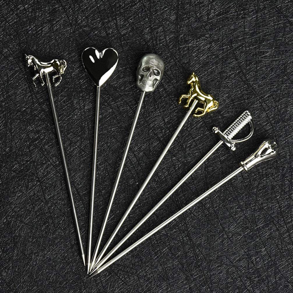 2-Pack Fruit Picks for Party Decorations - 6 Inch Cake Picks, Swizzle Sticks for Cocktails, Fruit Bowl Decor - Perfect for Birthday Parties, Weddings & Baby Showers