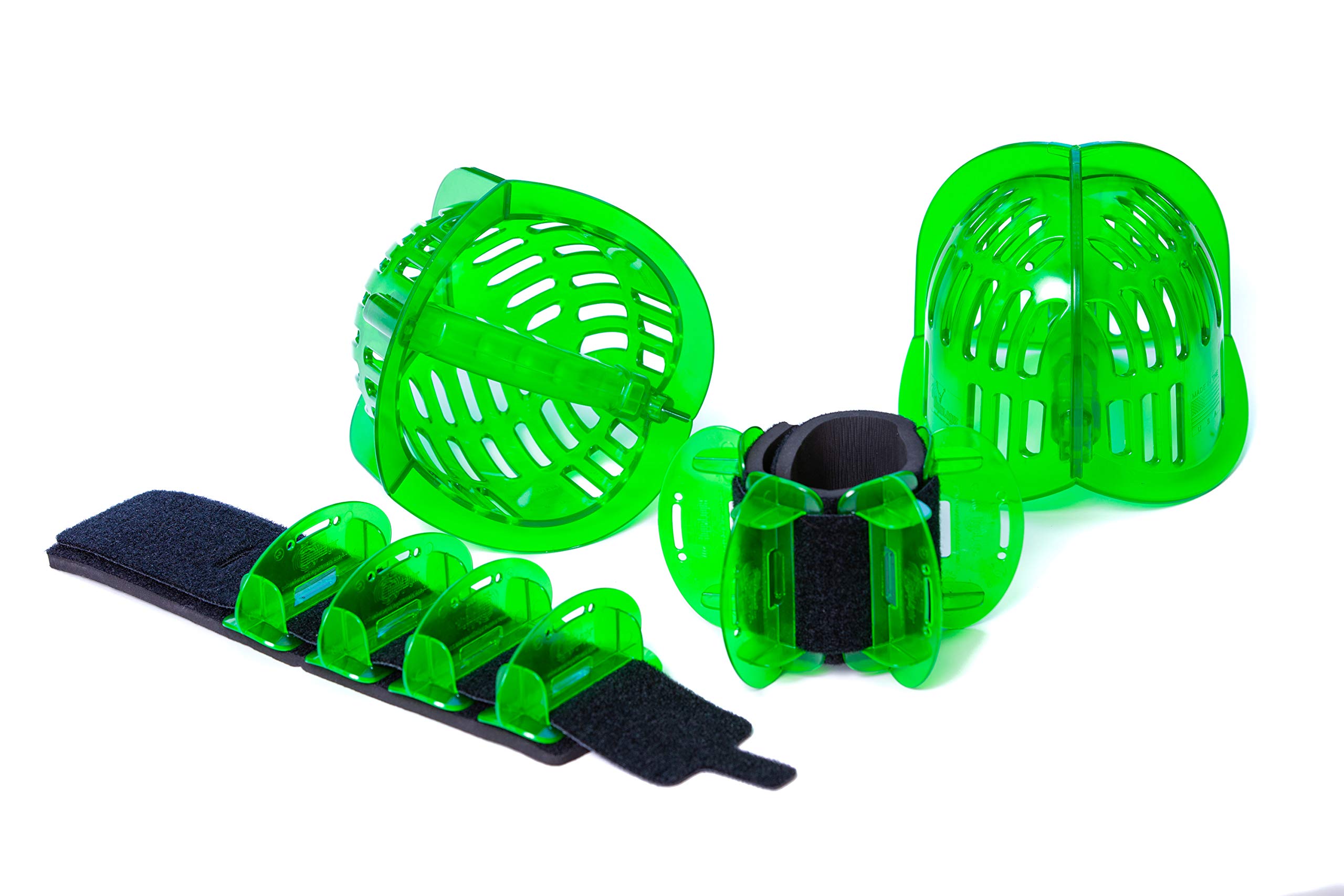 Total Body Pool Weights Set for Water Exercise - Polycarbonate Upper Body Dumbbells & Padded Lower Body Fins | Aqua Therapy, Water Aerobics, Swimming Workout | Color-Coded Resistance Levels for Easy Identification | Perfect for Home Pools, Rehabilitation & Fitness Training