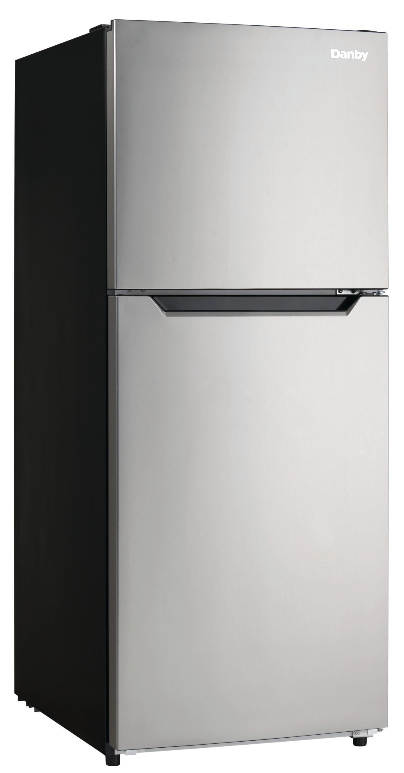 Danby DFF101B1BSLDB 10.0 cu. ft. Compact Refrigerator - Stainless Steel Top Freezer Design for Small Apartments, Dorms & Office Spaces - Energy Efficient Mini Fridge with Adjustable Shelves