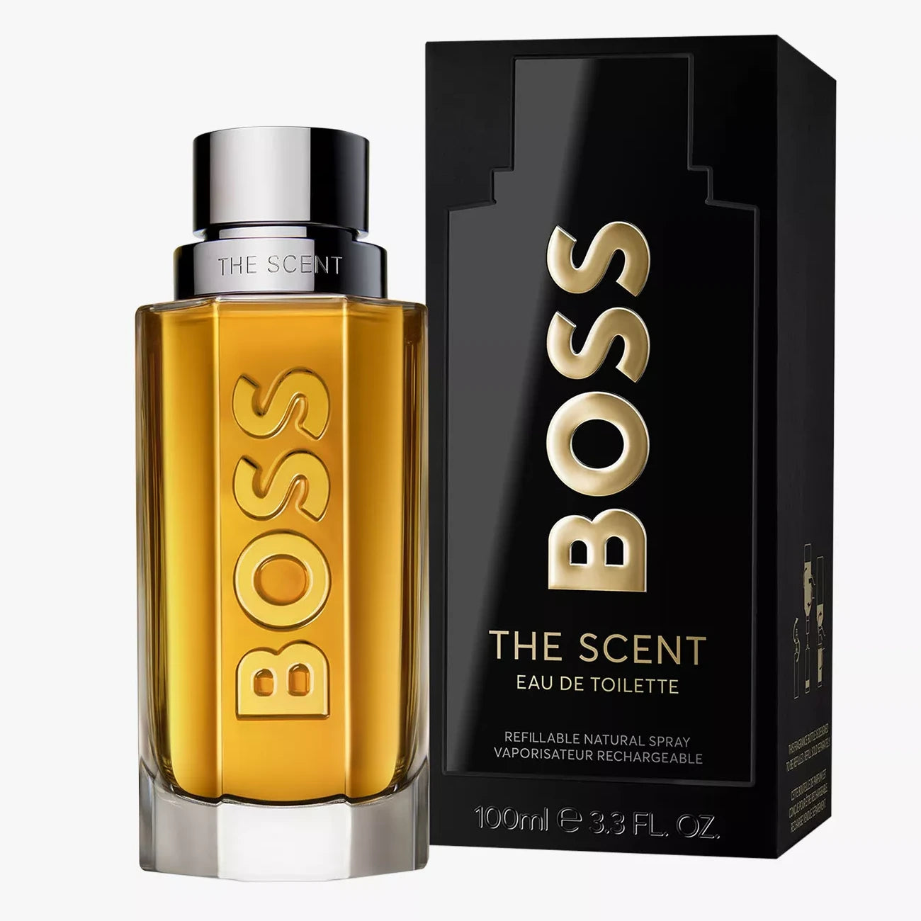 Boss The Scent Refillable Eau de Toilette for Men - 3.4 oz / 100ml | Long-Lasting Cologne Spray | Perfect for Date Night, Office & Special Occasions