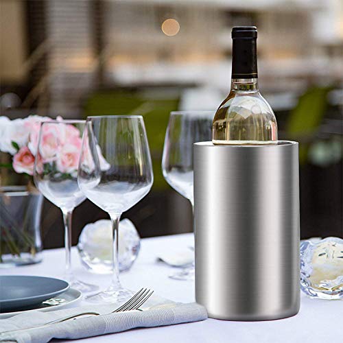 CUISINOX Double-Walled Brushed Satin Stainless Steel Wine Chiller Bucket - 4.8
