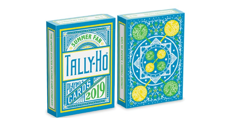 Tally Ho Fan Back Summer Playing Cards - Premium Quality for Poker, Magic Tricks & Cardistry | Perfect for Outdoor Games, Travel & Parties