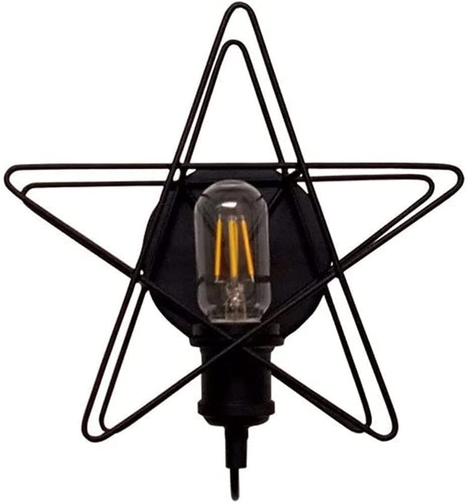 Modern Creative Pentagram Wall Sconce Light Fixture - Black LED Wall Lamp for Living Room, Bedroom, Hallway, Restaurant & Club Decor | Stylish Home & Commercial Lighting Solution