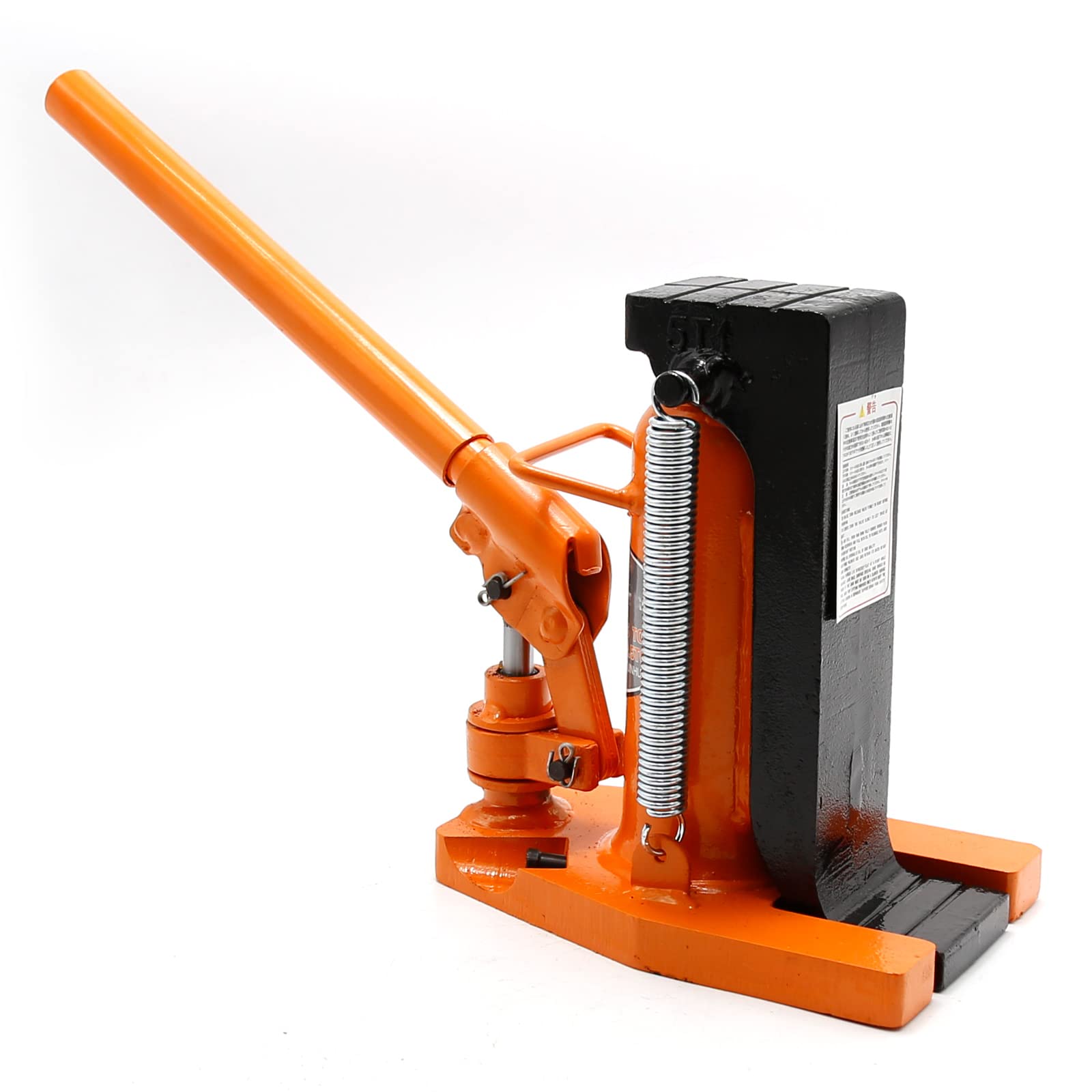 5 Ton Hydraulic Toe Jack - Heavy Duty Manual Hand Pump Lift for Industrial Equipment - Heat-Treated Steel Construction - Yellow (Ideal for Machinery Repair, Automotive Lifting & Construction Sites)
