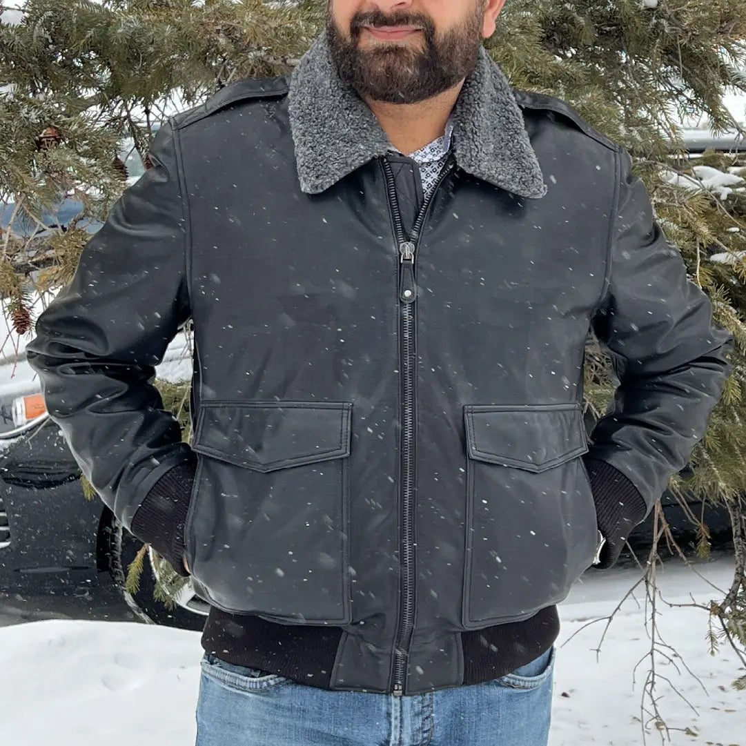 BOL Men's Maverick Lambskin Leather Jacket - Genuine Soft Leather Biker Jacket for Men, Stylish Motorcycle Jacket with Premium Zipper - Perfect for Riding, Casual Wear & Outdoor Adventures