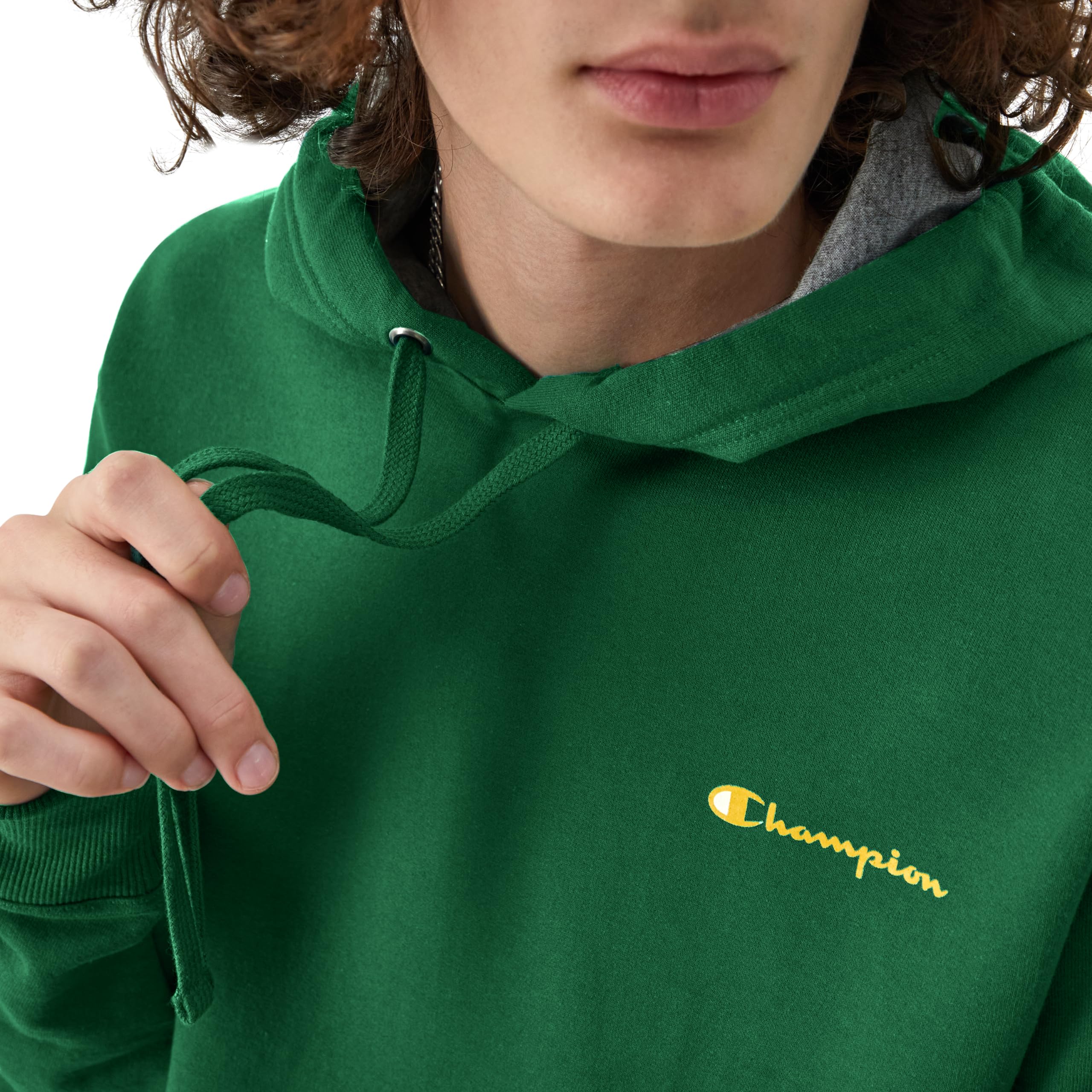 Champion Men's Powerblend Fleece Hoodie - Comfortable Script Logo Sweatshirt for Casual Wear & Gym (Regular & Big & Tall Sizes) - Perfect for Everyday Use, Workout, and Outdoor Activities